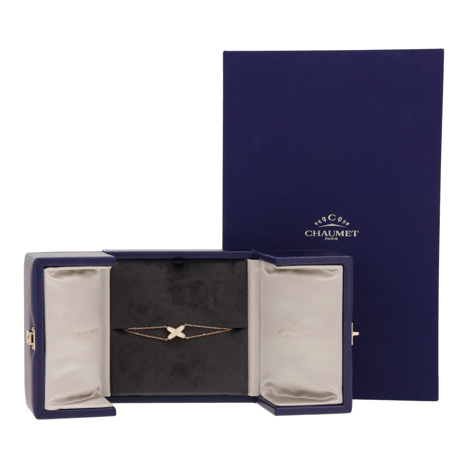 Bracciale Chaumet Jeux de Liens in oro rosa, madreperla e diamante