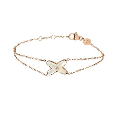Bracciale Chaumet Jeux de Liens in oro rosa, madreperla e diamante