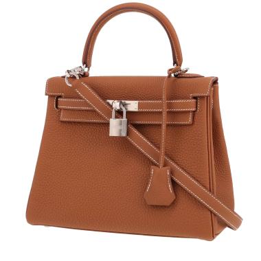 Hermès  Kelly 25 cm handbag  in gold togo leather