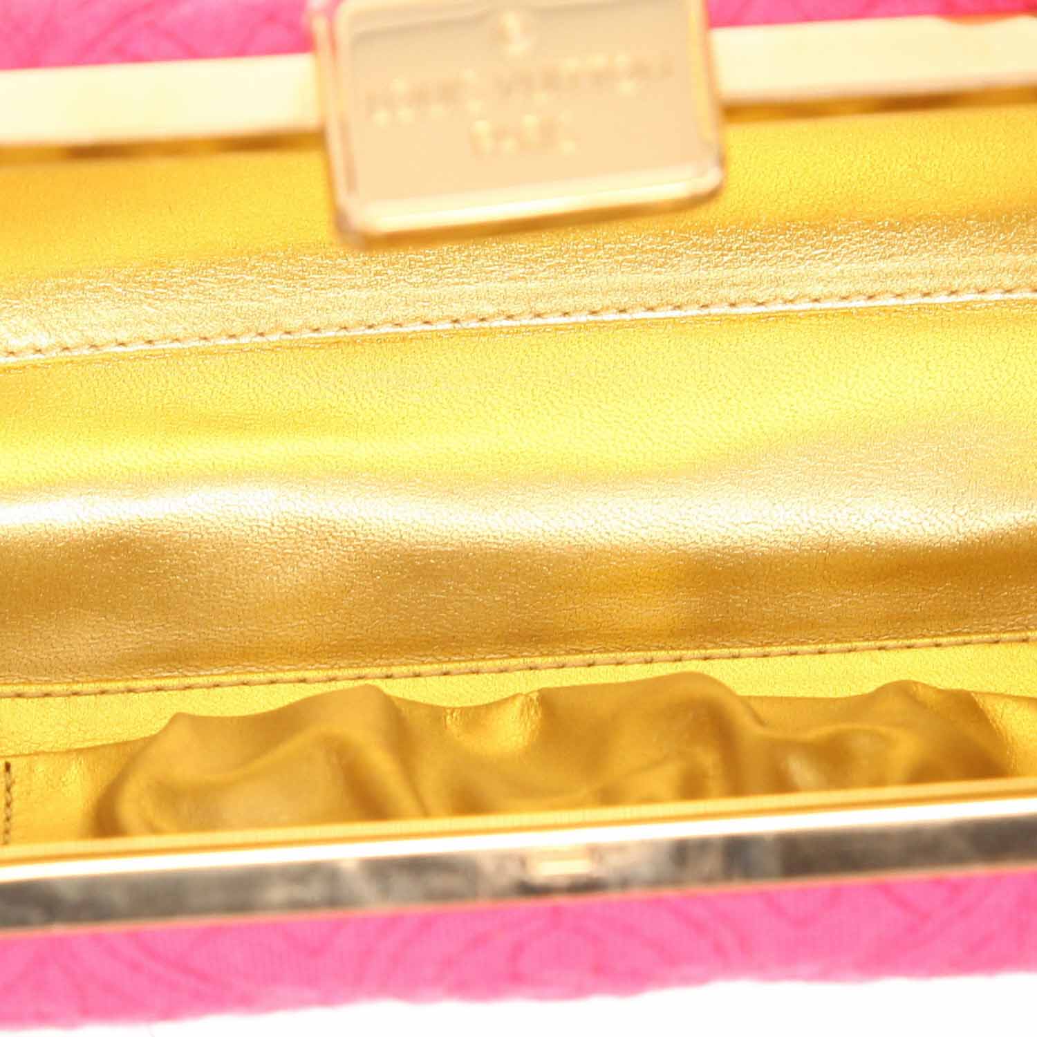 Borsettina da sera Louis Vuitton   in tela monogram rosa - Detail D3