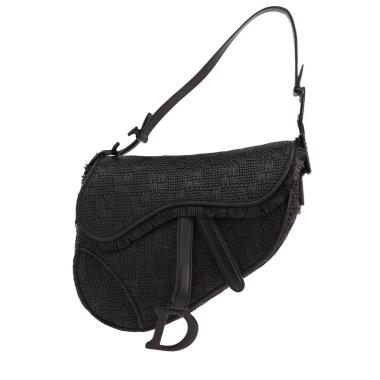 Dior  Saddle handbag  in black braided leather