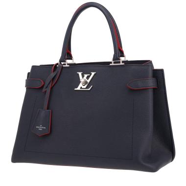 Louis Vuitton  Lockme handbag  in navy blue and red grained leather