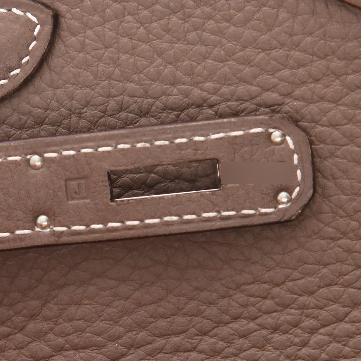 Sac à main Hermès  Birkin 35 cm en cuir togo étoupe - Detail D4