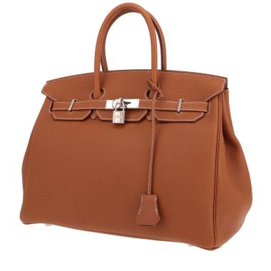 Bolso Hermès Birkin de 35 cm en piel Togo dorada