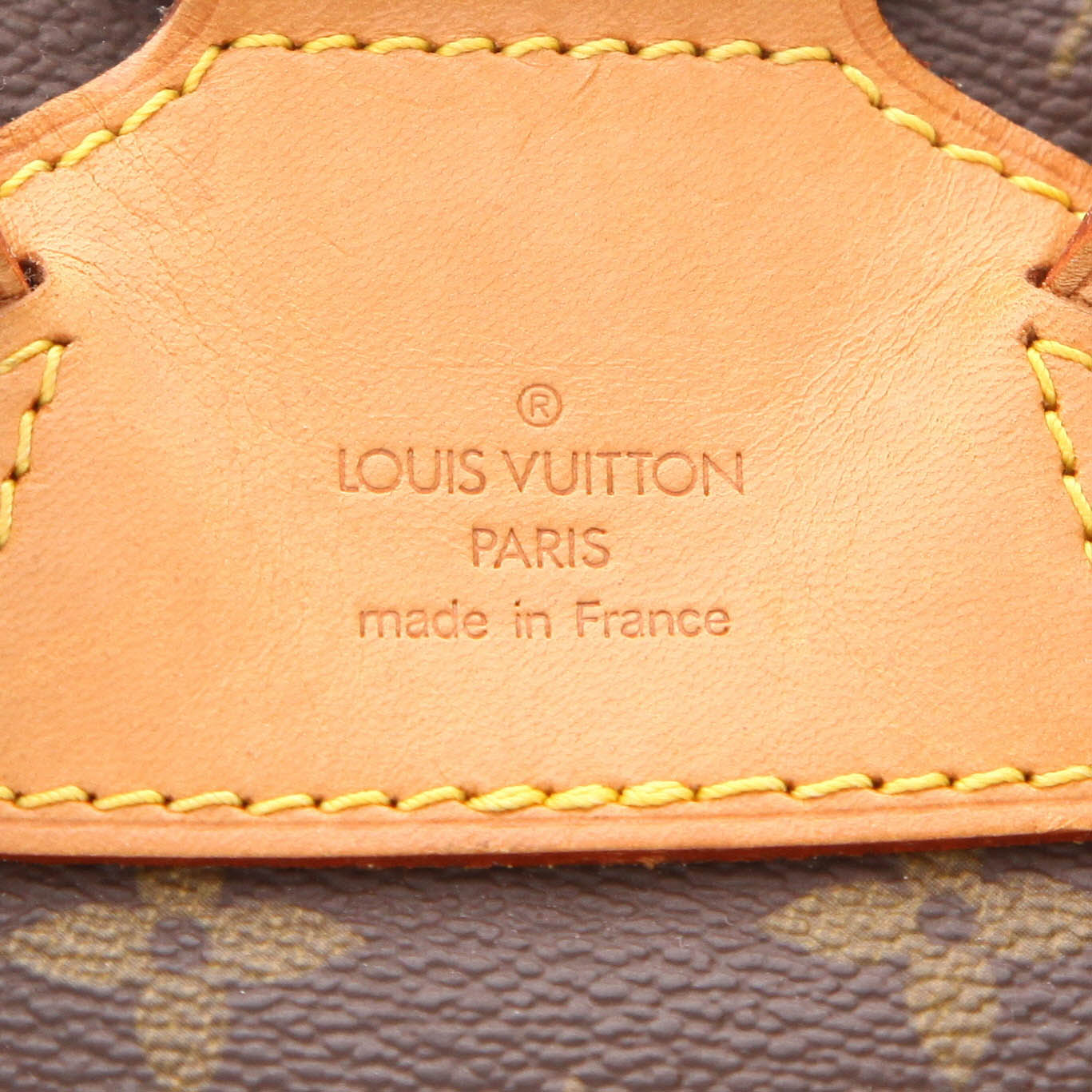 Louis Vuitton  Montsouris backpack  in brown monogram canvas  and natural leather - Detail D2