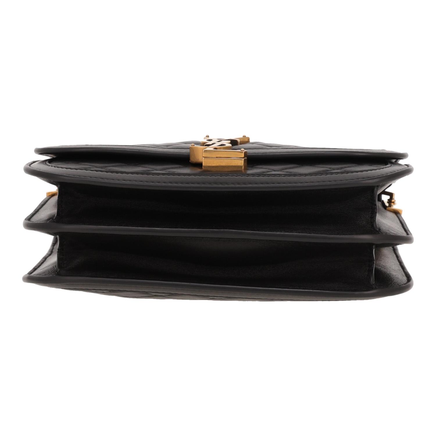 Saint Laurent  Solférino shoulder bag  in black quilted leather - Detail D1