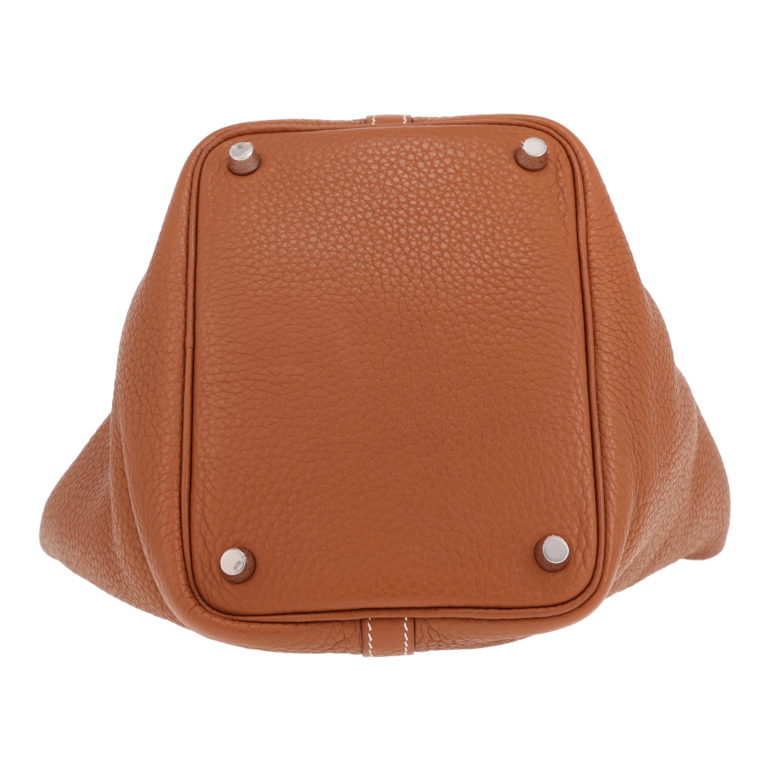 Hermès Picotin 18 cm handbag in Gold Togo leather - Detail D1