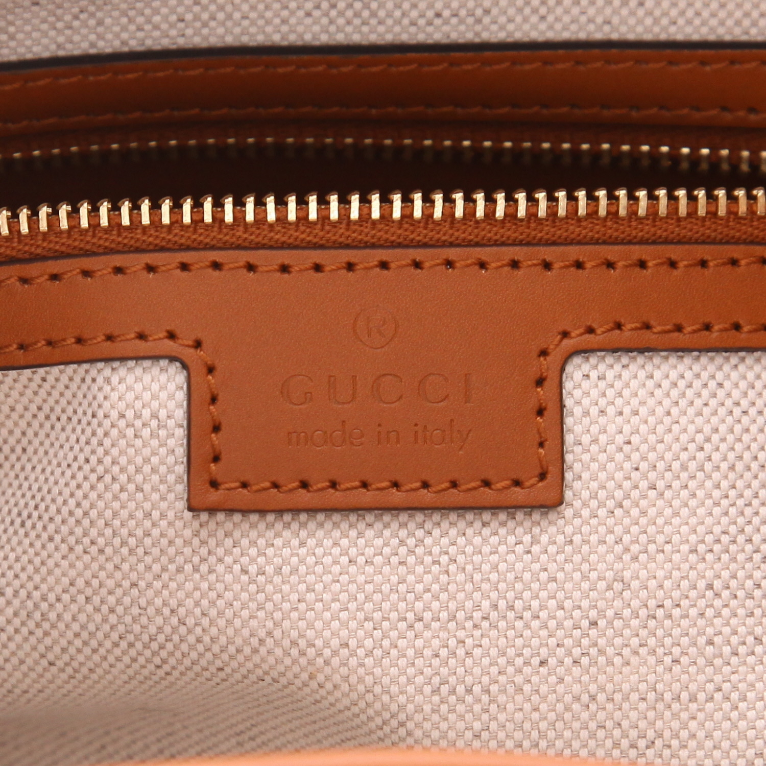 Borsa Gucci Jackie in rafia beige e pelle marrone - Detail D2