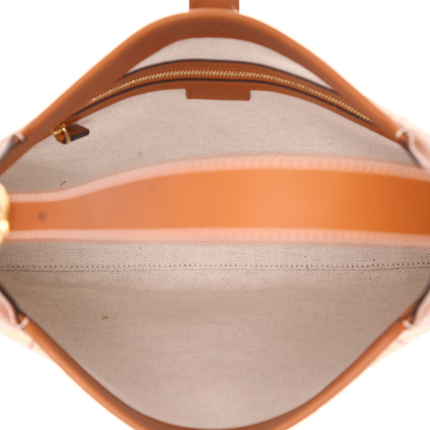 Sac à main Gucci  Jackie en raffia beige et cuir marron - Detail D3