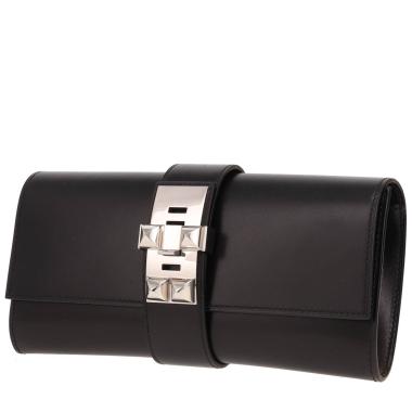 Pochette Hermès  Médor Pocket Hand en cuir box noir