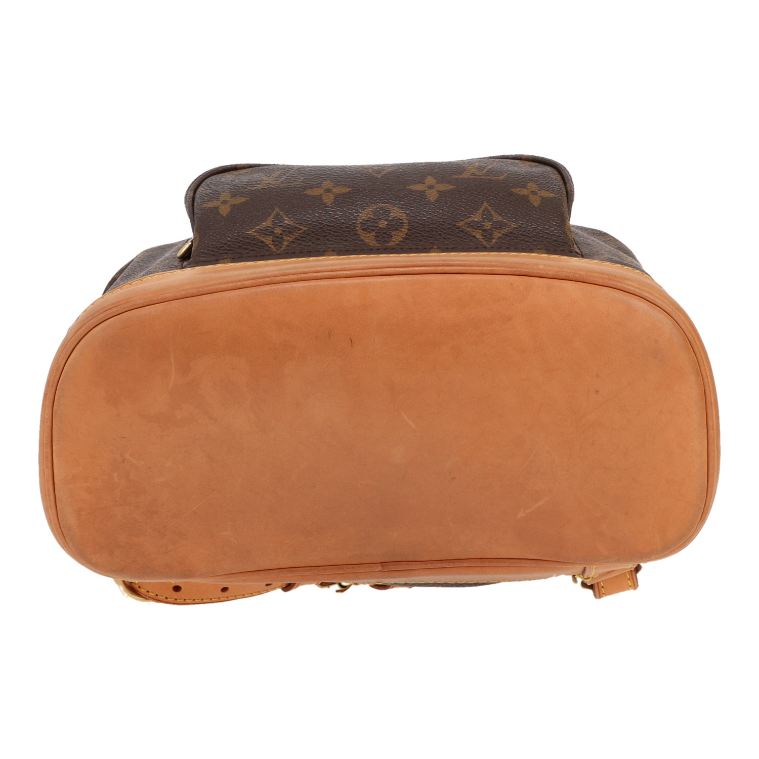 Louis Vuitton  Montsouris Backpack backpack  in brown monogram canvas  and natural leather - Detail D1