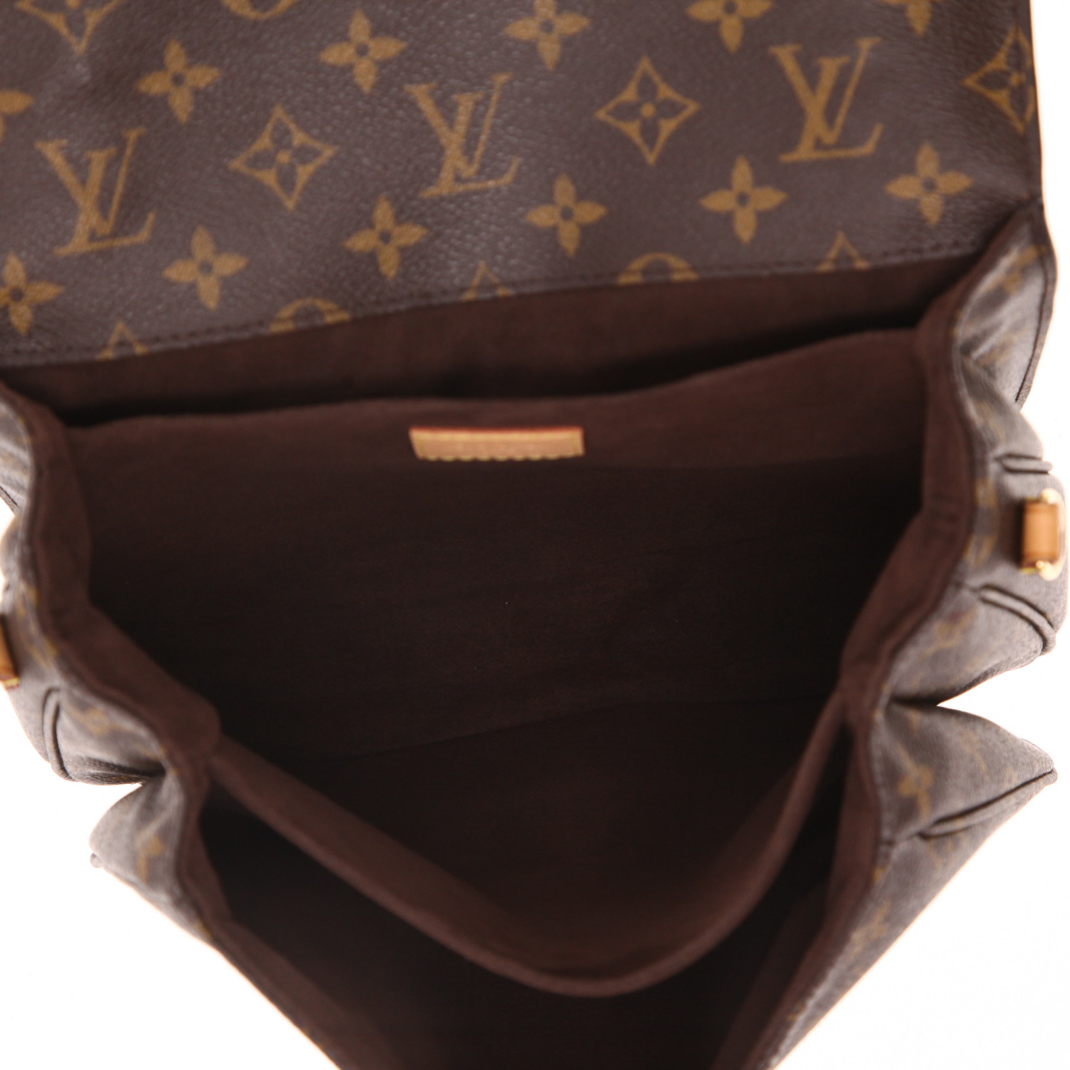 Bolso bandolera Louis Vuitton  Metis en lona Monogram marrón y cuero natural - Detail D3