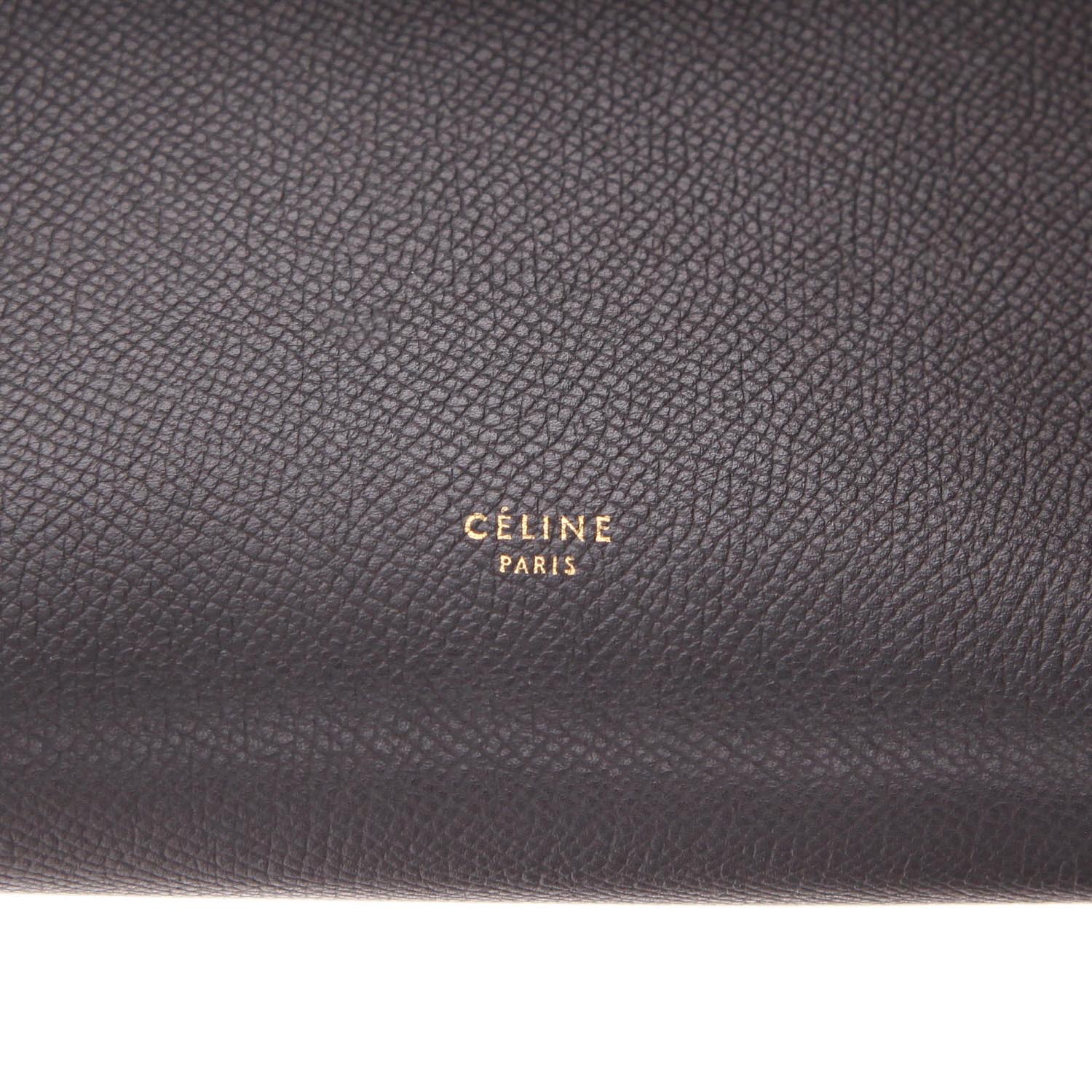 Celine  Belt handbag  in black grained leather - Detail D2