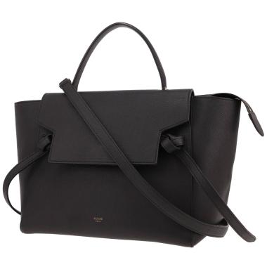 Sac à main Celine  Belt en cuir grainé noir