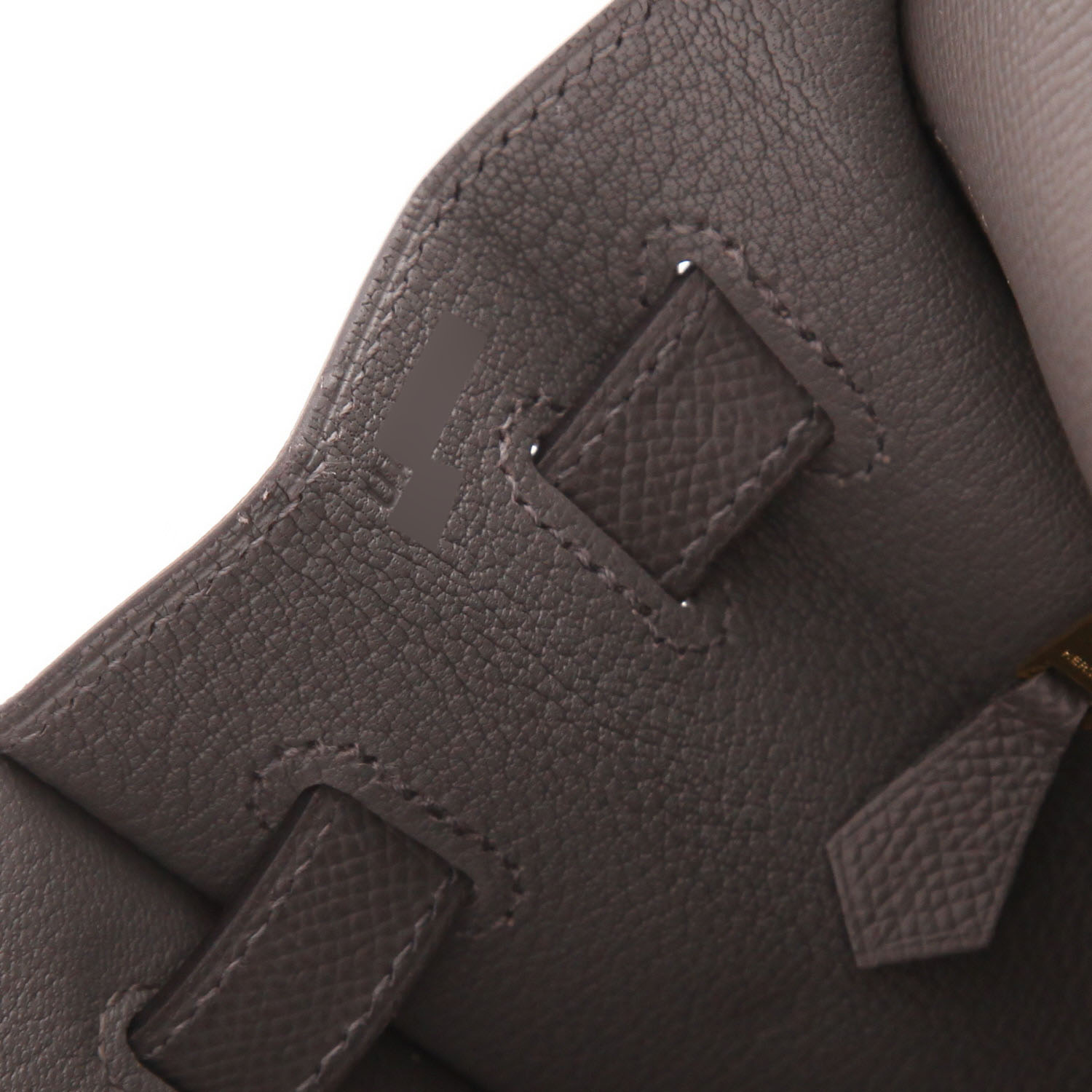 Hermès  Kelly 32 cm handbag  in Gris Meyer epsom leather - Detail D4
