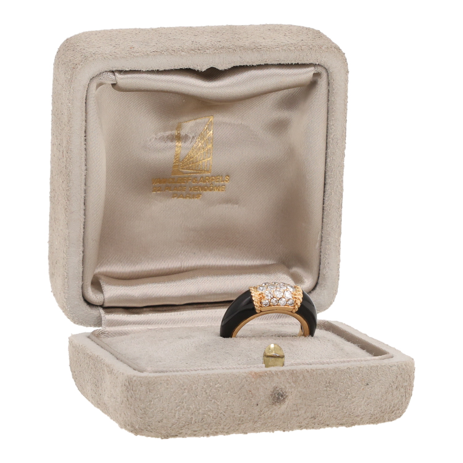 Anello 1960's Van Cleef & Arpels Philippine in oro giallo, onice e diamanti - Detail D2