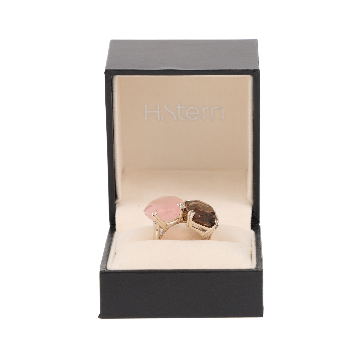 H. Stern ring in non-rhodium-plated white gold, diamonds and coloured stones - Detail D2