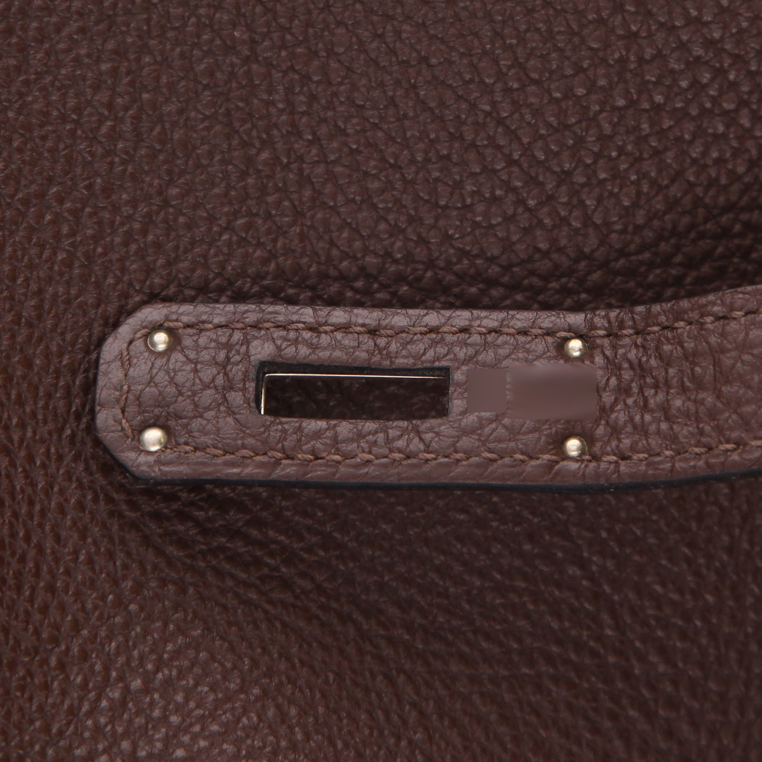 Sac à main Hermès  Birkin 35 cm en cuir togo marron - Detail D4