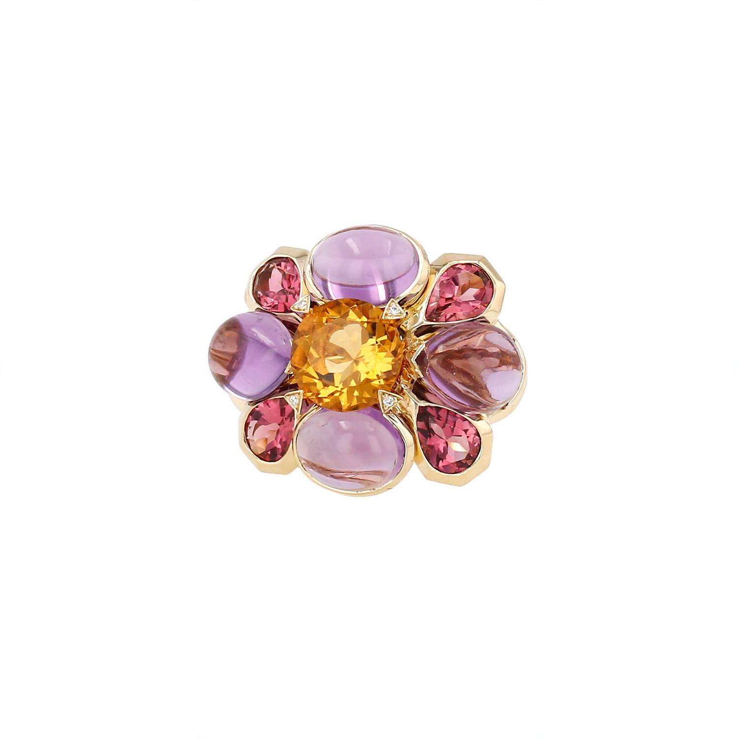 Bague Chanel San Marco or jaune citrine améthyste occasion Bague Chanel San Marco or jaune citrine améthyste occasion