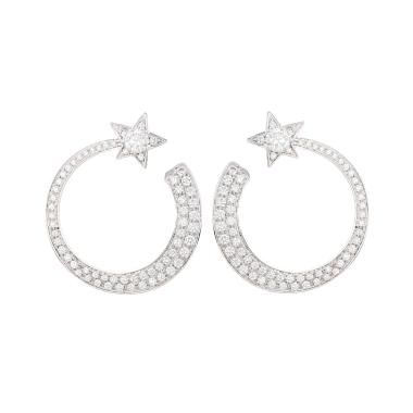 Orecchini Chanel Comètes in oro bianco e diamanti