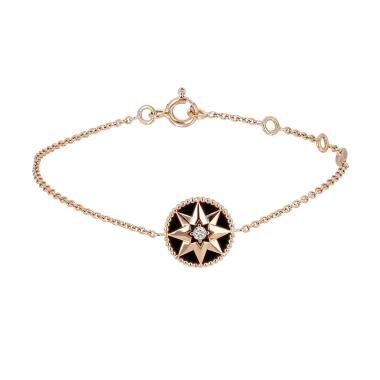 Bracciale Dior Rose des vents in oro rosa, onice e diamante