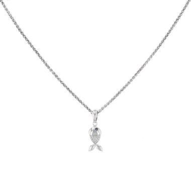 Chopard pendant in white gold, sapphire and diamonds