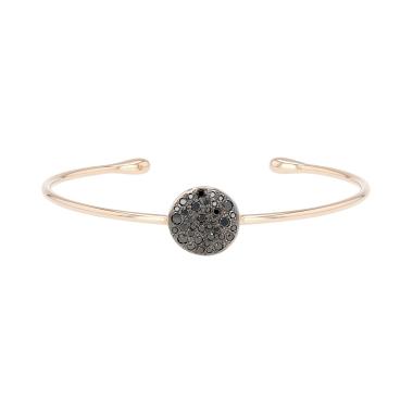 Bracelet Pomellato Sabbia moyen modèle en or rose et diamants noirs