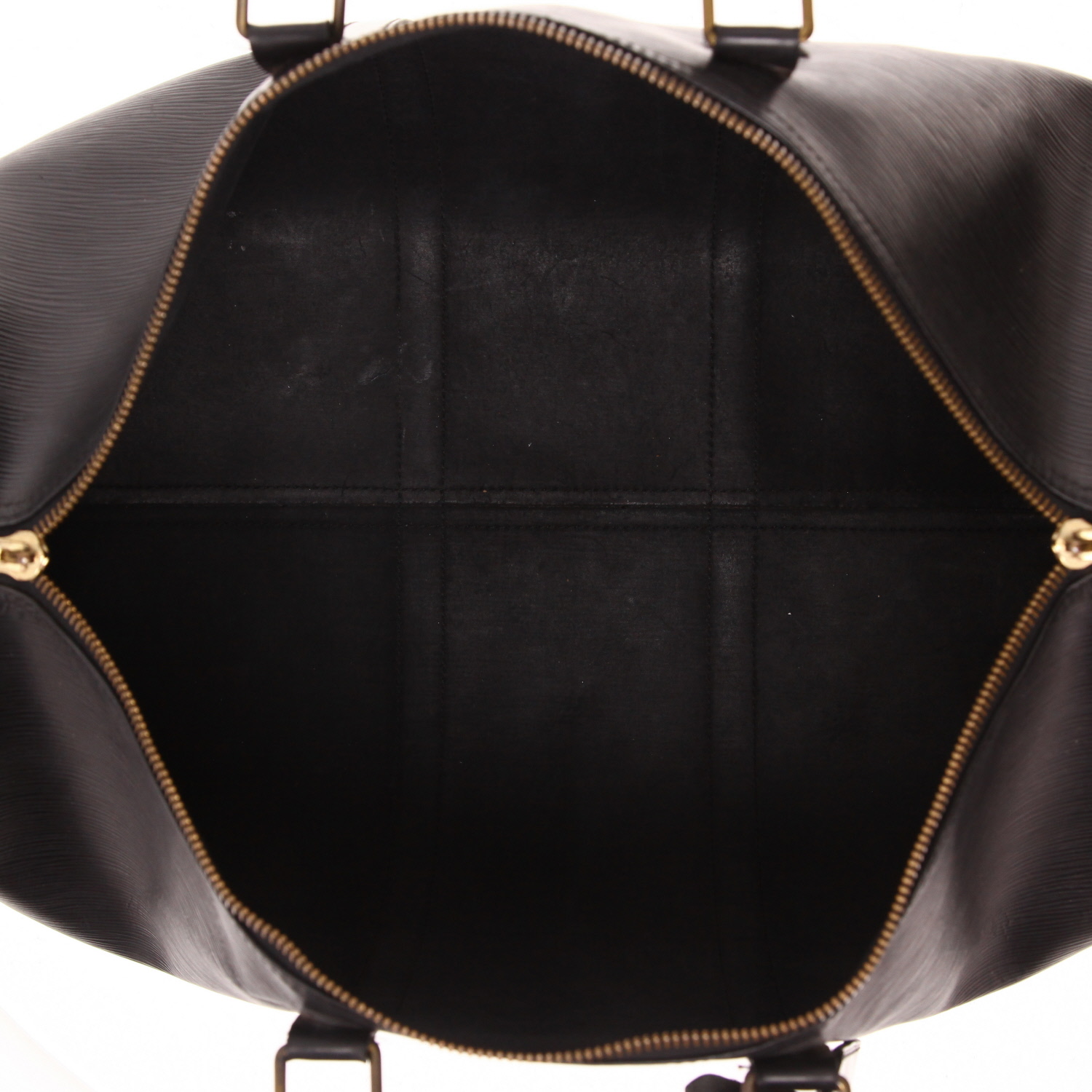 Louis Vuitton  Keepall 55 travel bag  in black epi leather - Detail D3