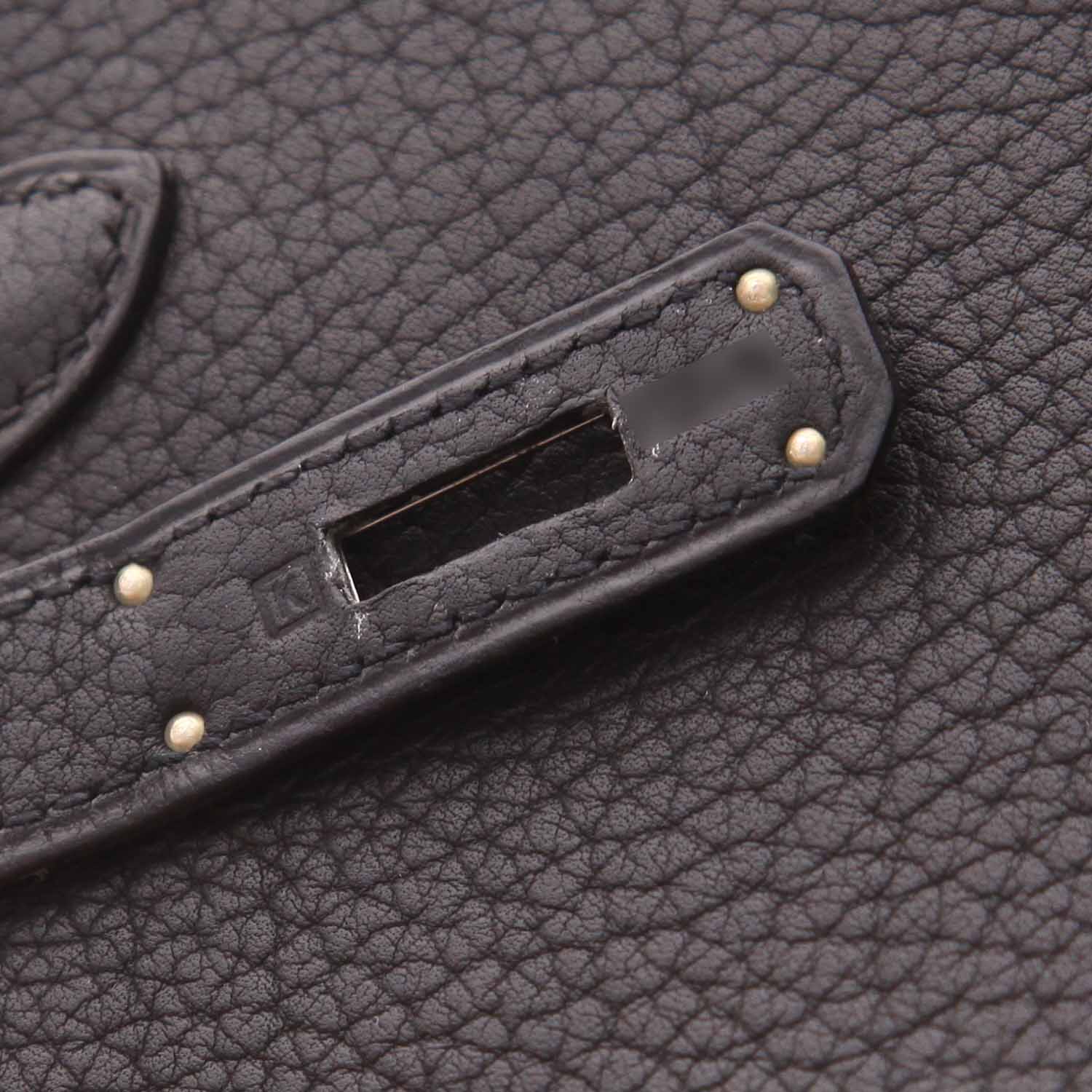 Borsa Hermès  Birkin 35 cm in pelle taurillon clemence nera - Detail D4
