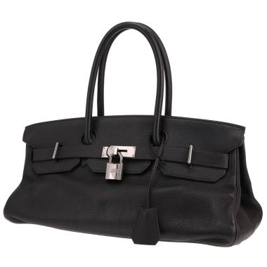 Borsa Hermès Birkin Shoulder in pelle Togo nera