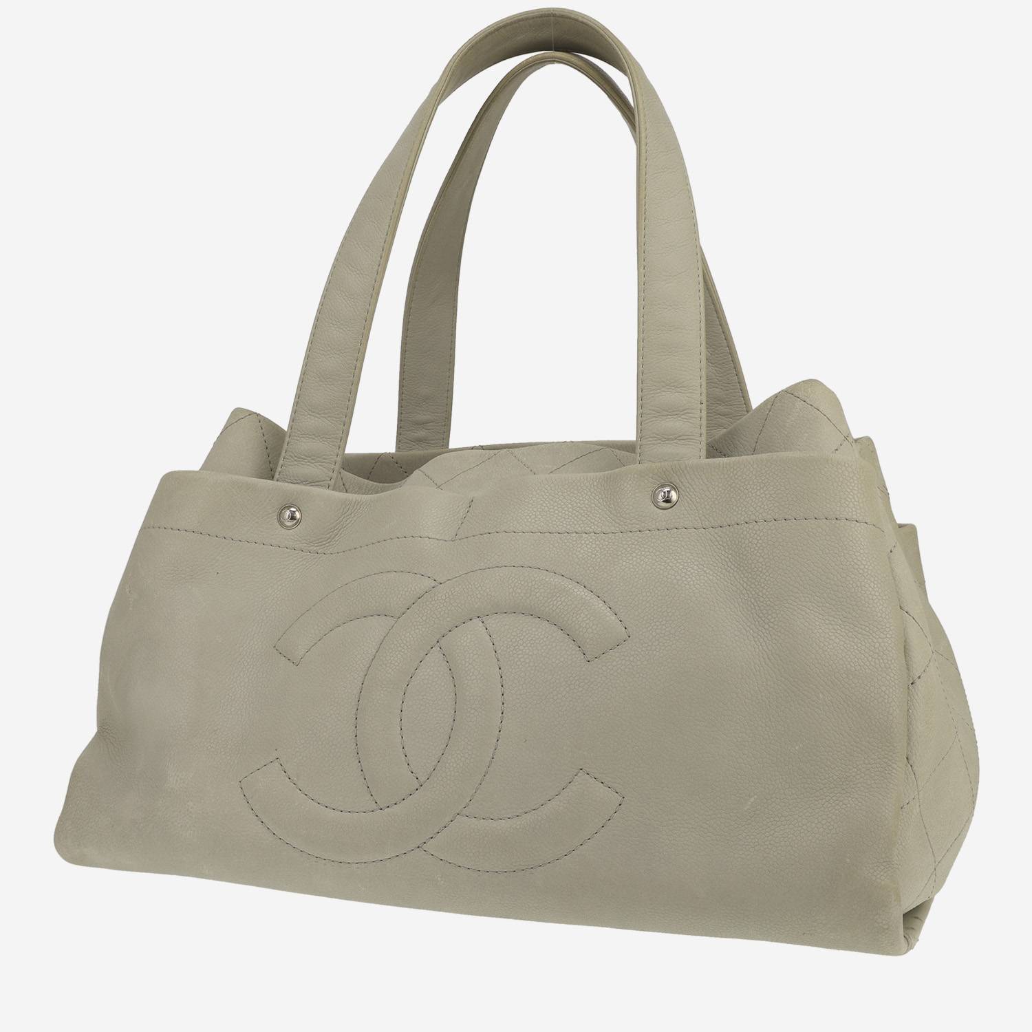 Borsa Chanel vintage in pelle grigia