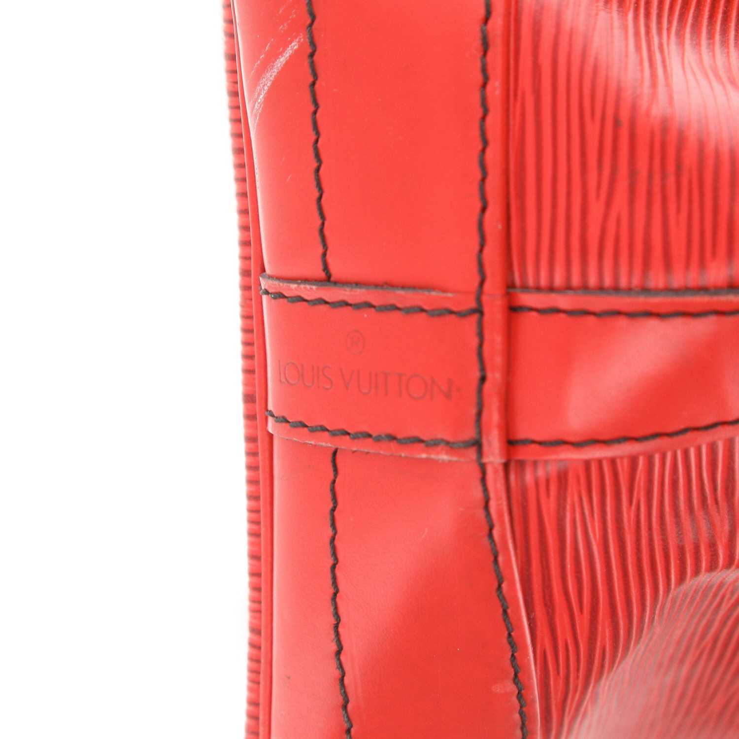 Borsa Louis Vuitton Noé in pelle Épi rossa - Detail D2