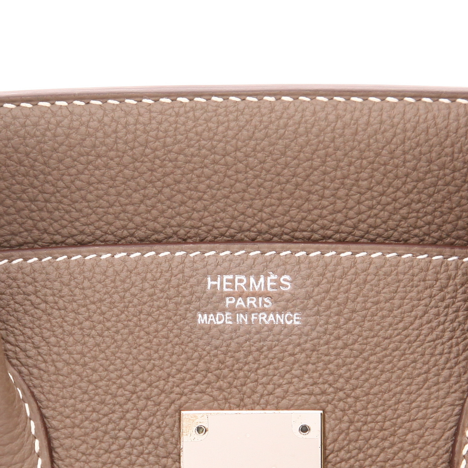 Hermès Birkin 35 cm handbag in Togo leather, in the ‘Étoupe’ colour - Detail D2