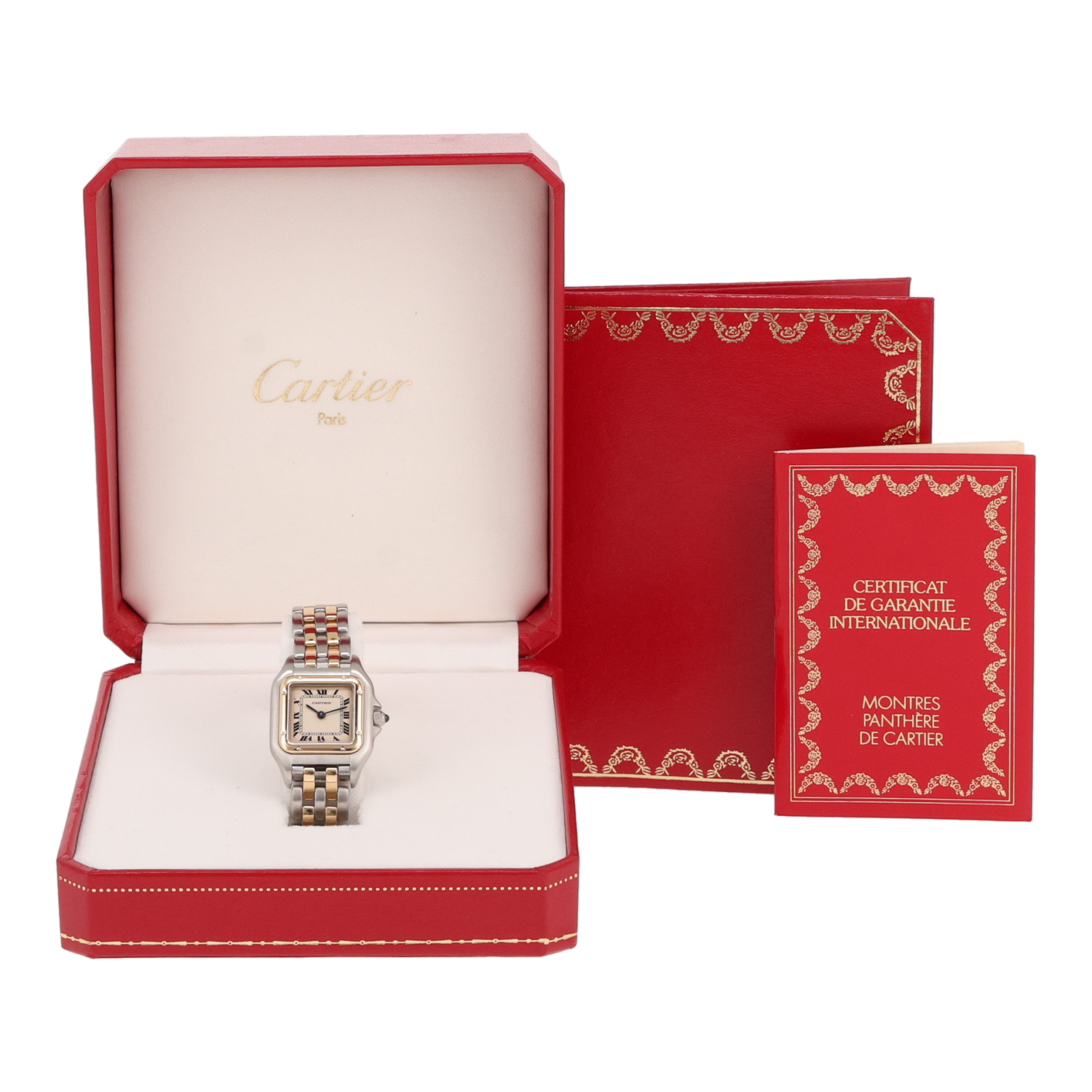 Orologio Cartier Panthère, modello piccolo, in oro e acciaio, Ref.: Cartier - 6692, intorno al 1990