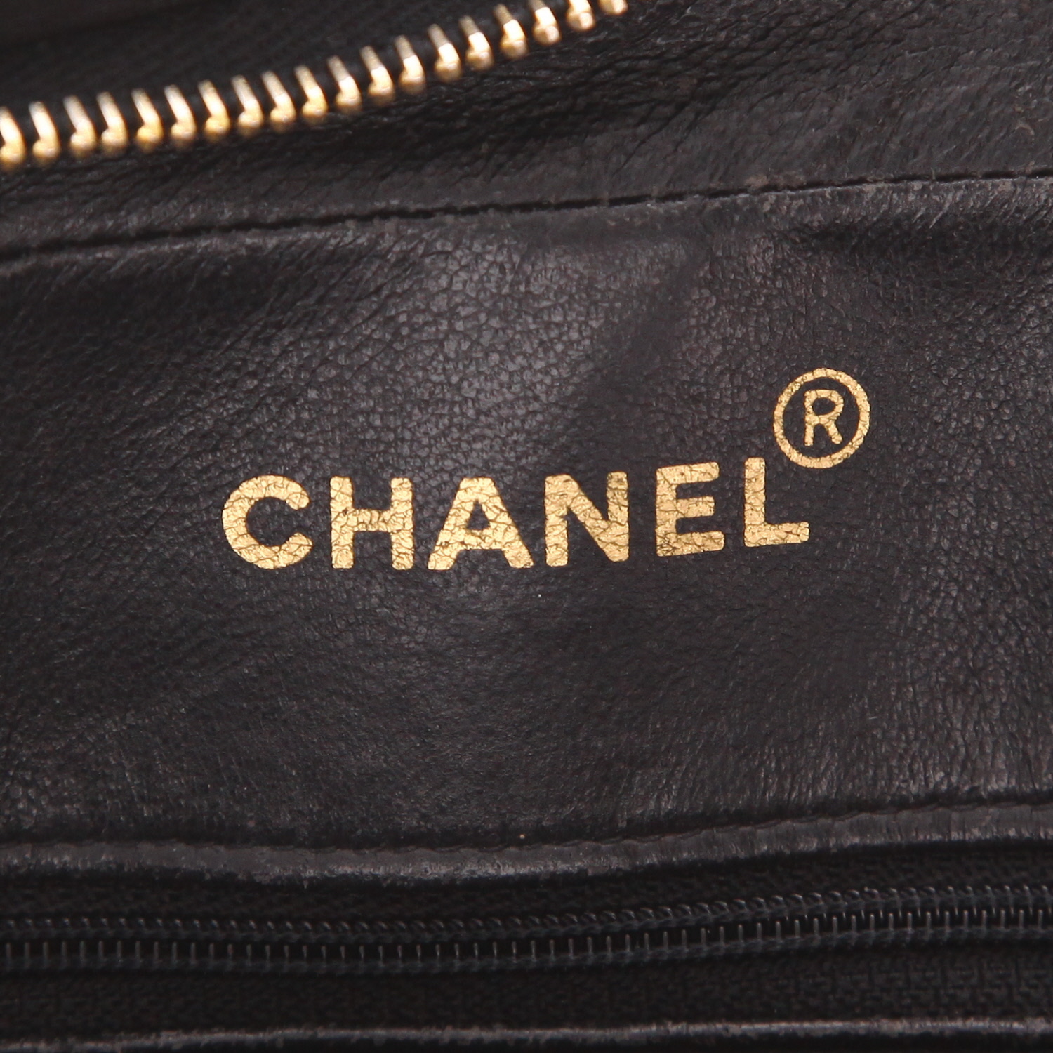 Borsa a tracolla Chanel vintage in pelle trapuntata nera - Detail D2