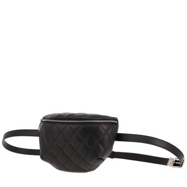 Chanel  Pochette ceinture clutch-belt  in black quilted leather