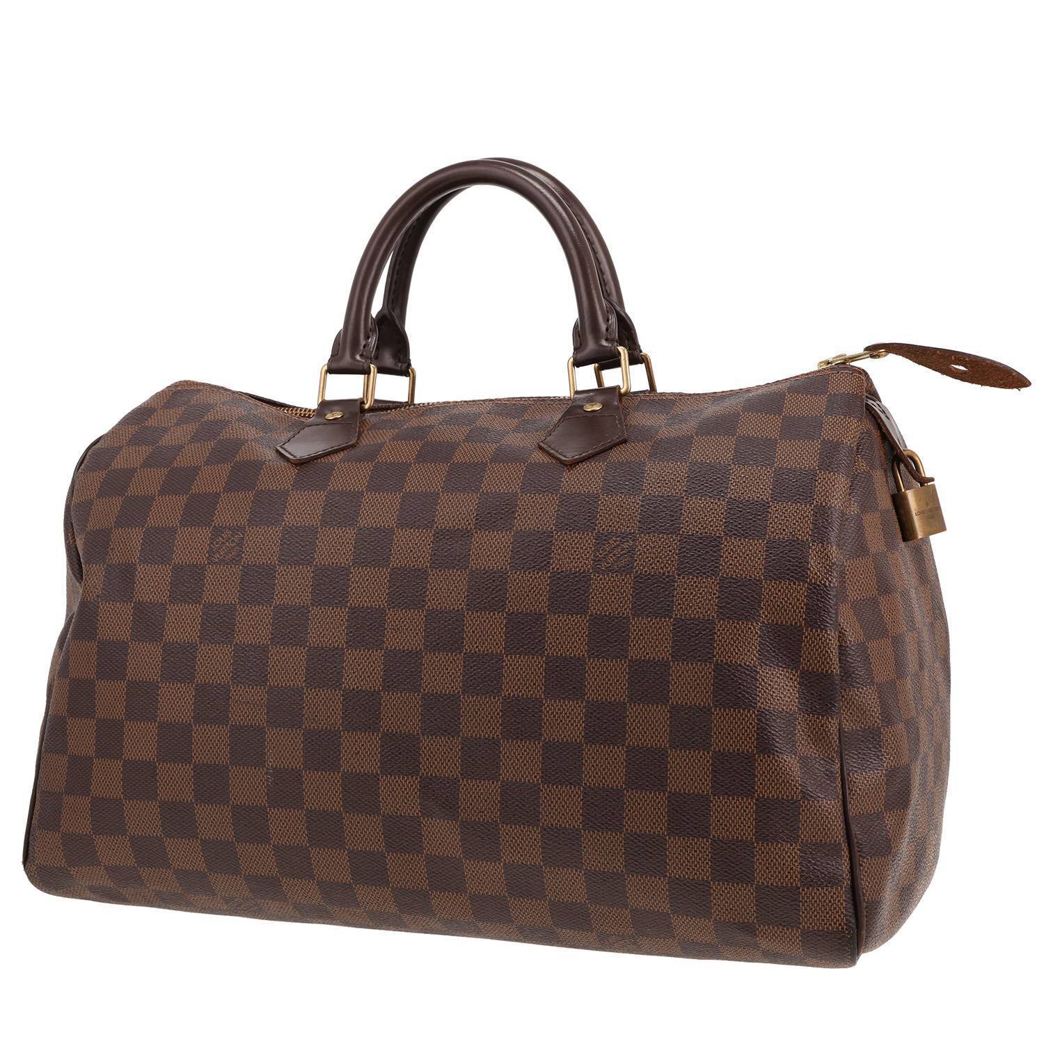 Louis Vuitton Speedy 35 damier ébène occasion Louis Vuitton Speedy 35 damier ébène occasion