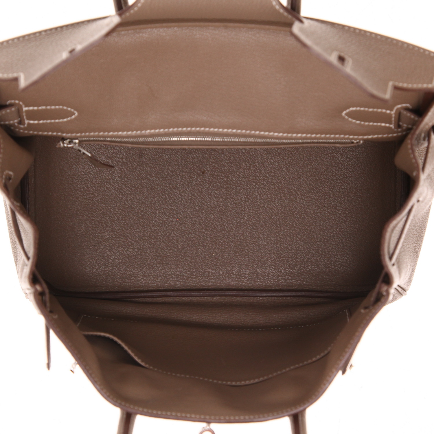 Hermès  Birkin 30 cm handbag  in etoupe togo leather - Detail D3