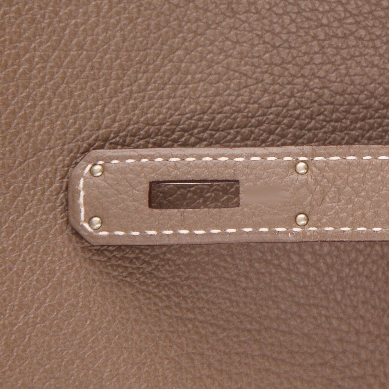 Hermès  Birkin 30 cm handbag  in etoupe togo leather - Detail D4