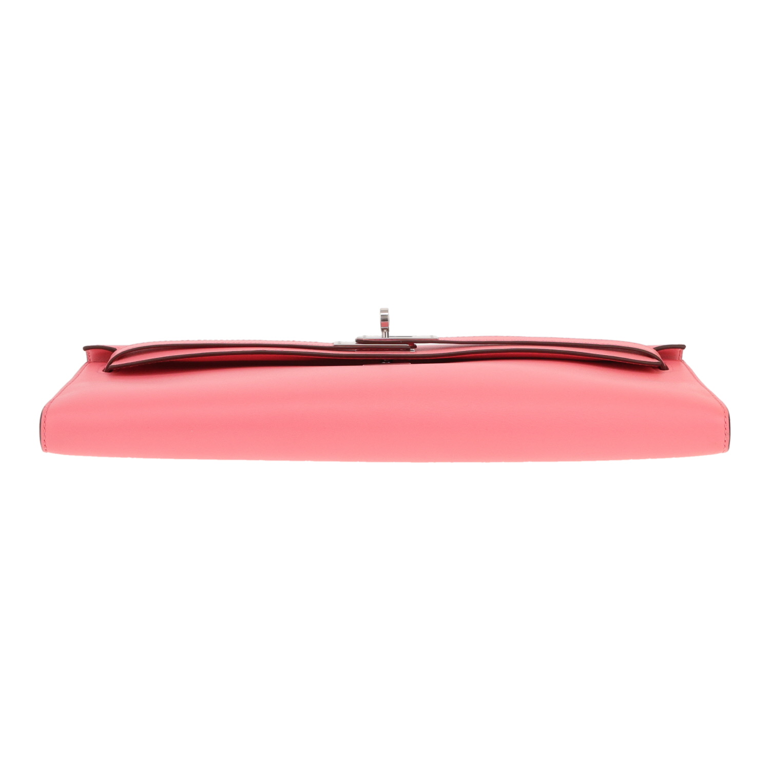 Bolso Hermès Kelly Cut de piel Swift rosa Azalée - Detail D1