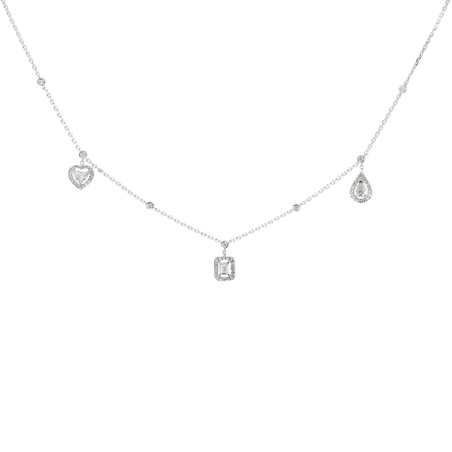 Collier Messika My Twin en or blanc et diamants