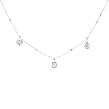 Collar Messika My Twin en oro blanco y diamantes