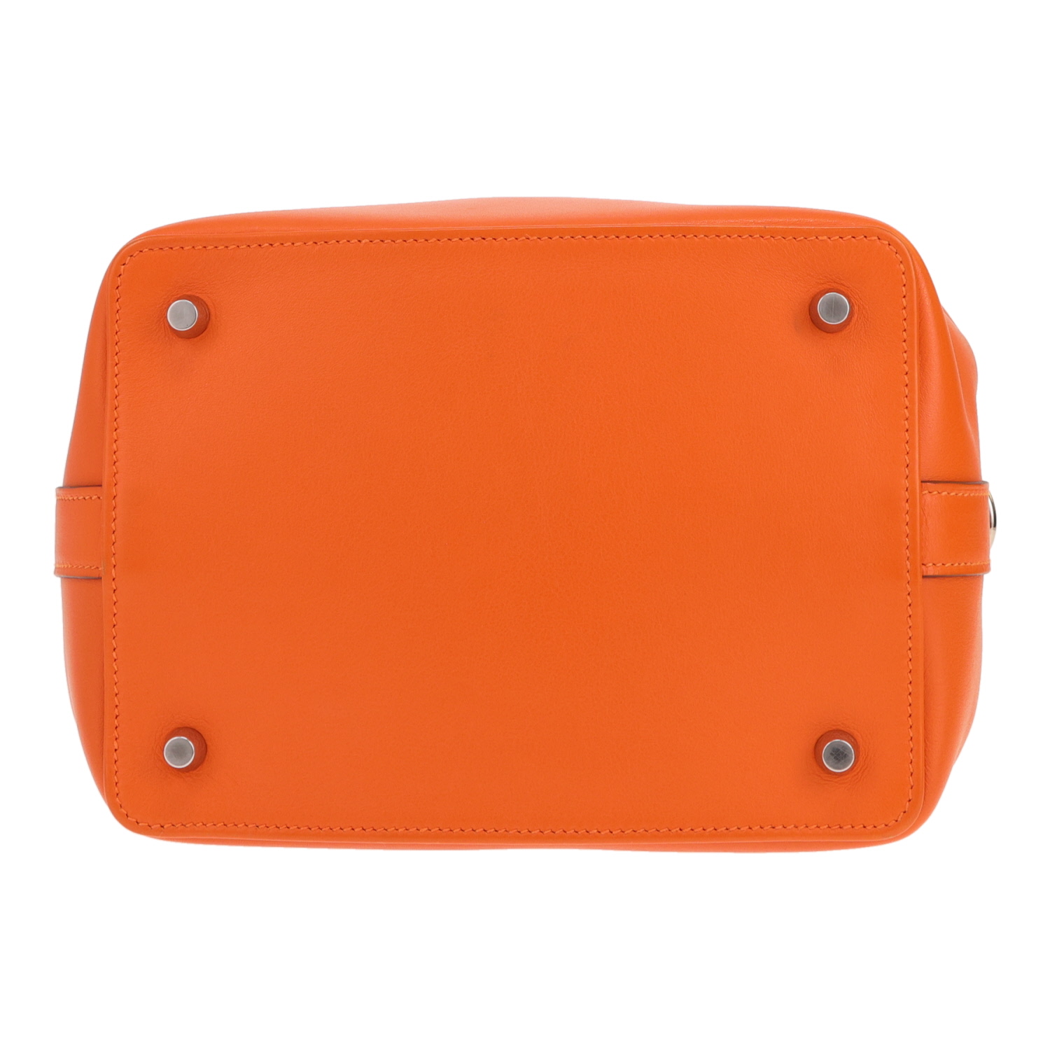 Hermès ‘Tool Box’ handbag in orange Swift leather - Detail D1