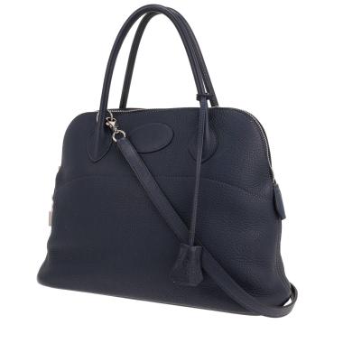 Hermès Bolide 31 cm handbag in Bleu Indigo Togo leather