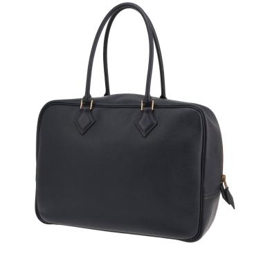 Borsa Hermès “Plume” in pelle Courchevel Bleu Marine