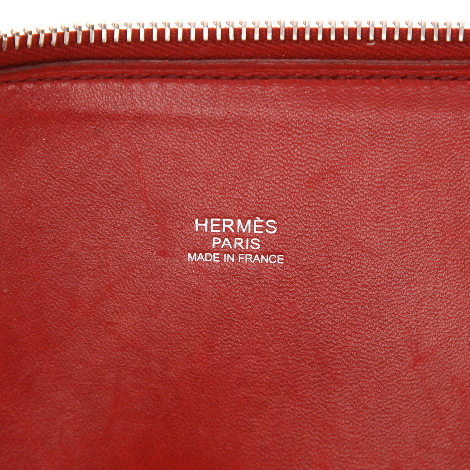 Bolso Hermès Bolide de 35 cm en piel Togo roja - Detail D2