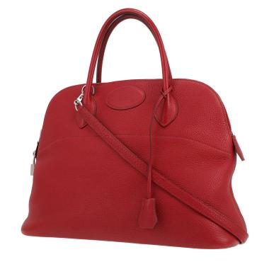 Bolso Hermès Bolide de 35 cm en piel Togo roja