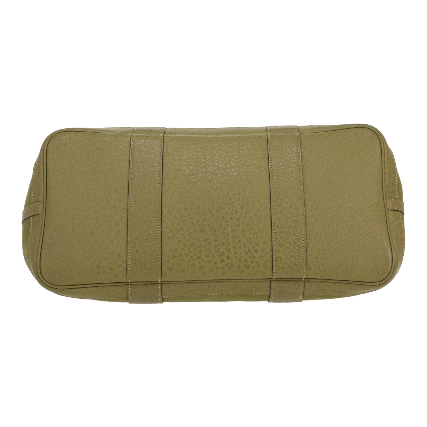 Hermès  Garden Party 36 cm handbag  in green Chartreuse canvas and leather - Detail D1