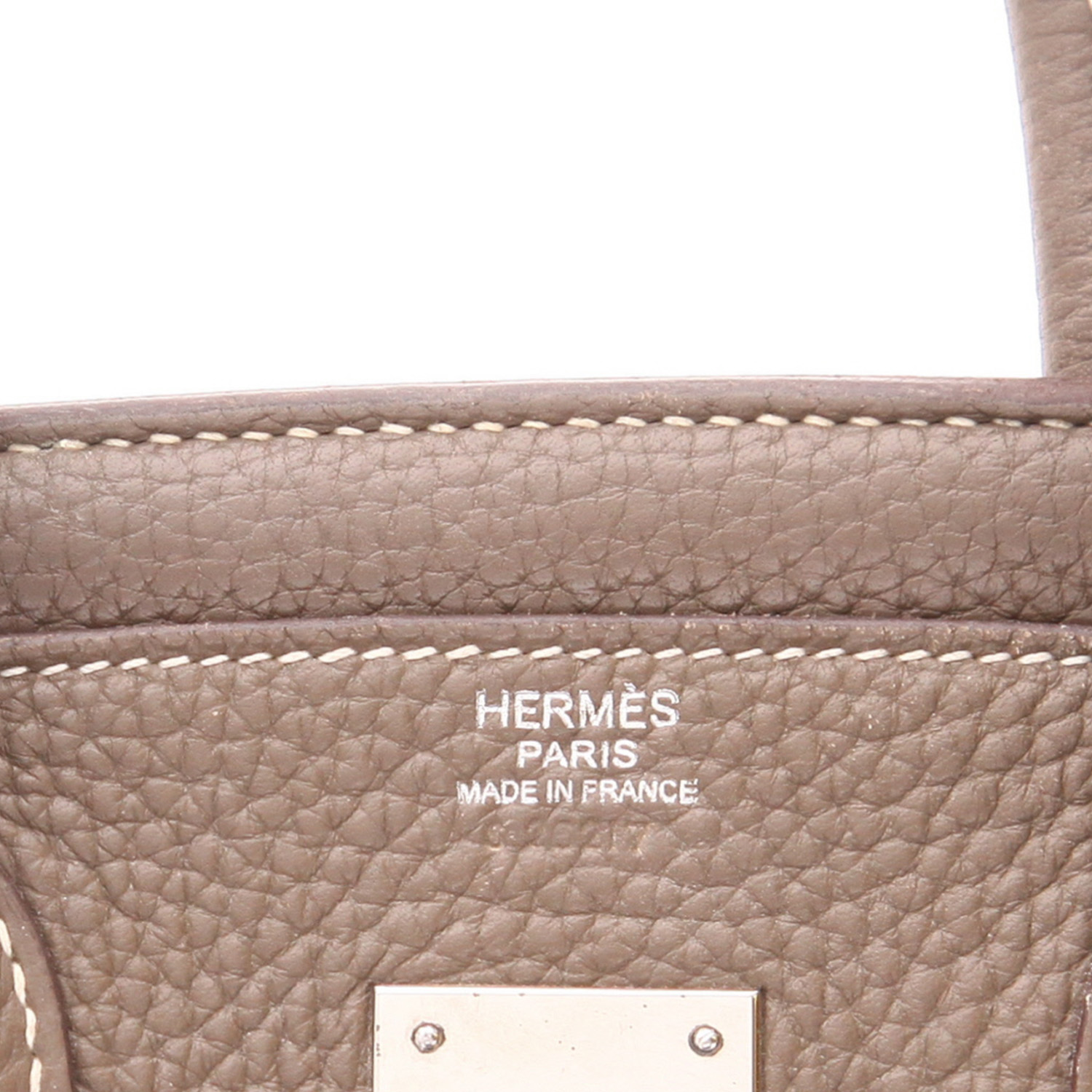 Borsa Hermès Birkin da 30 cm in pelle Togo color paglia - Detail D2