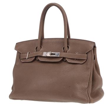 Borsa Hermès Birkin da 30 cm in pelle Togo color paglia